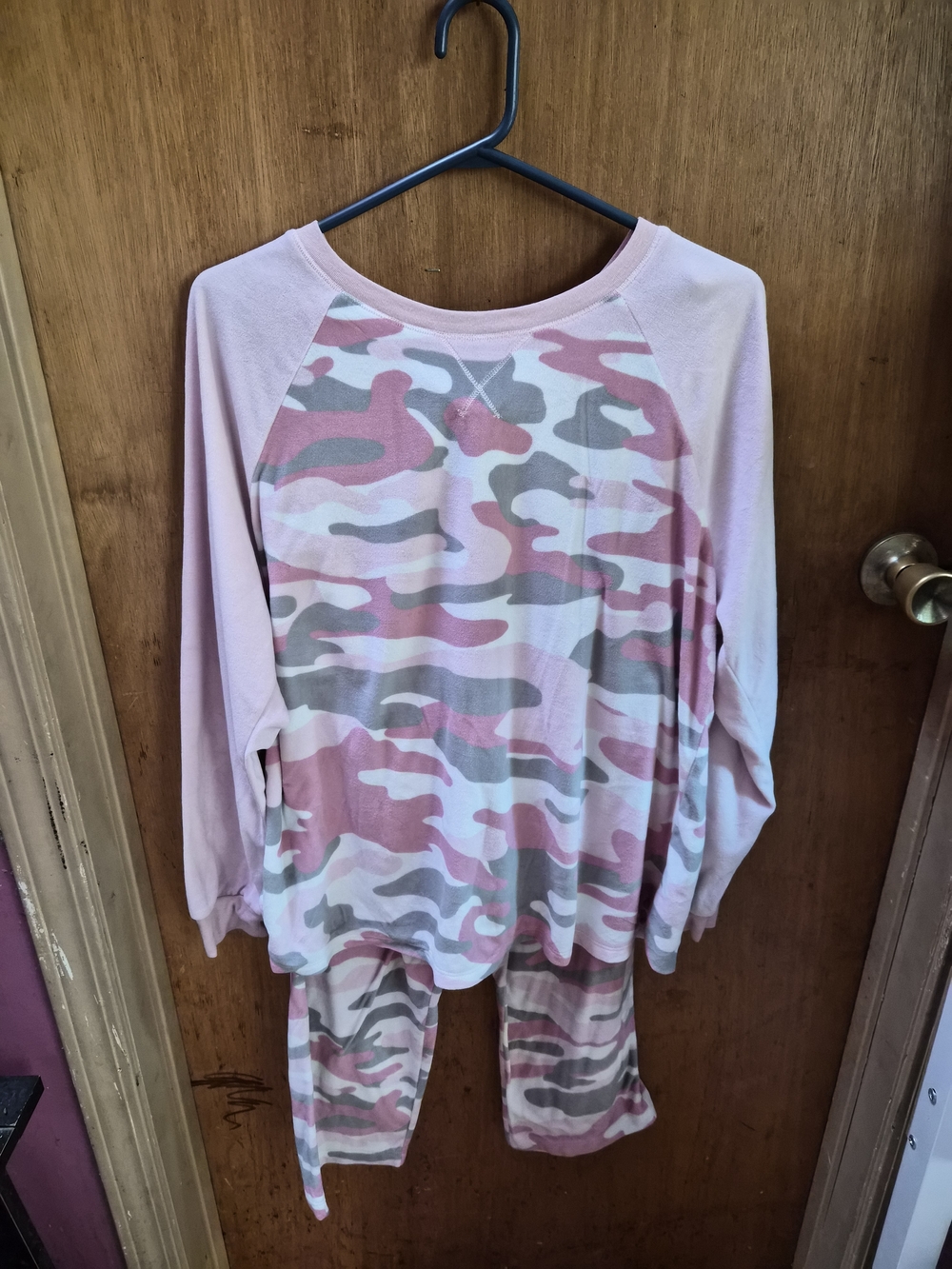 Secret Treasures Pink and Gray Camo Kids Pajama Set